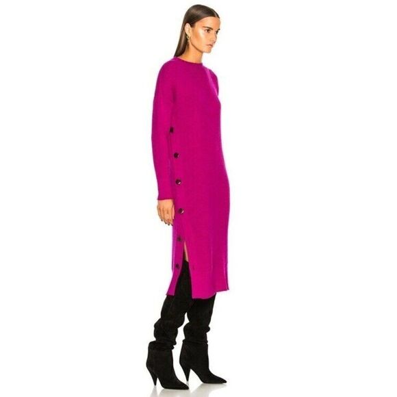 NEW MARA HOFFMAN Sz L FAYRE SWEATER DRESS RIBBED BUTTON MIDI MAXI DRESS - Picture 7 of 10